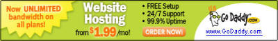 GoDaddy.com Hosting just $1.99/mo! 468x60 